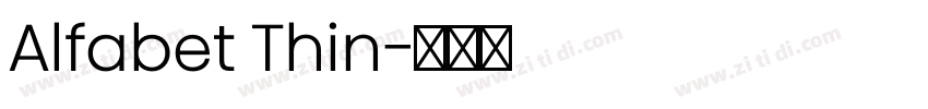 Alfabet Thin字体转换
